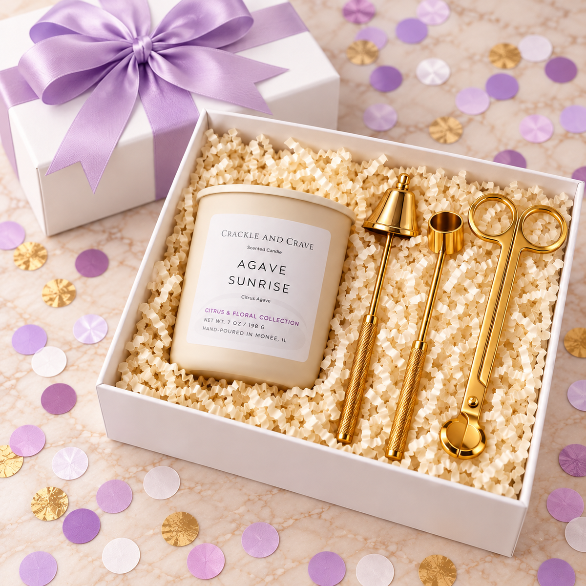 Agave Sunrise Candle Care Gift Set