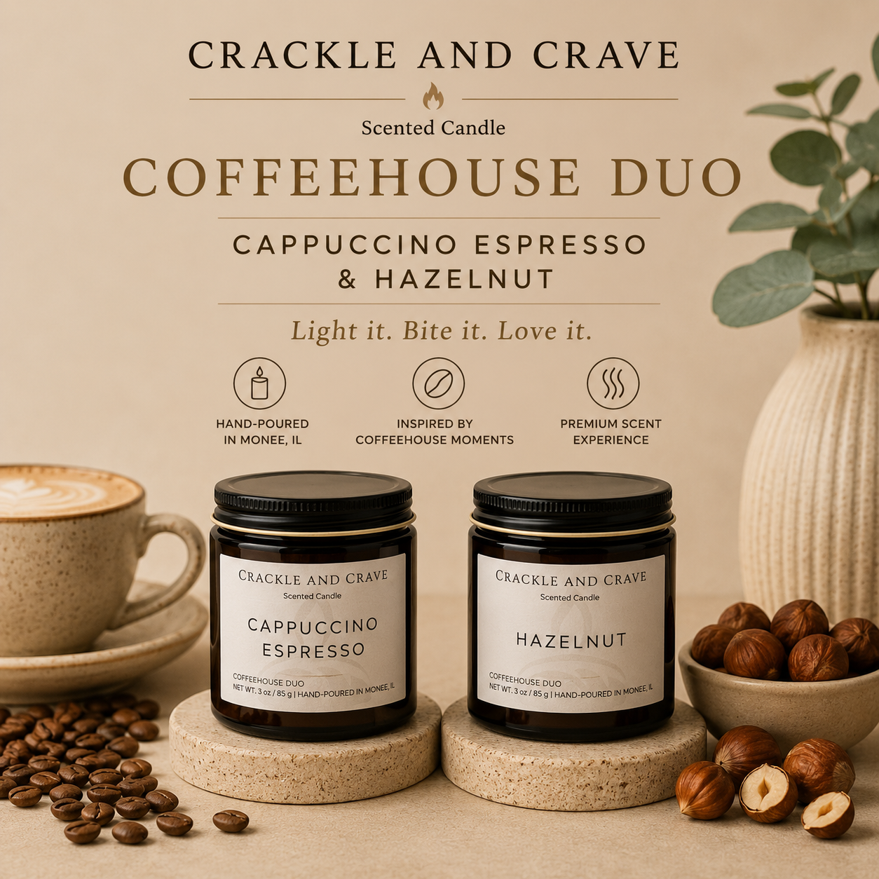 Coffeehouse Duo (Cappuccino + Hazelnut)