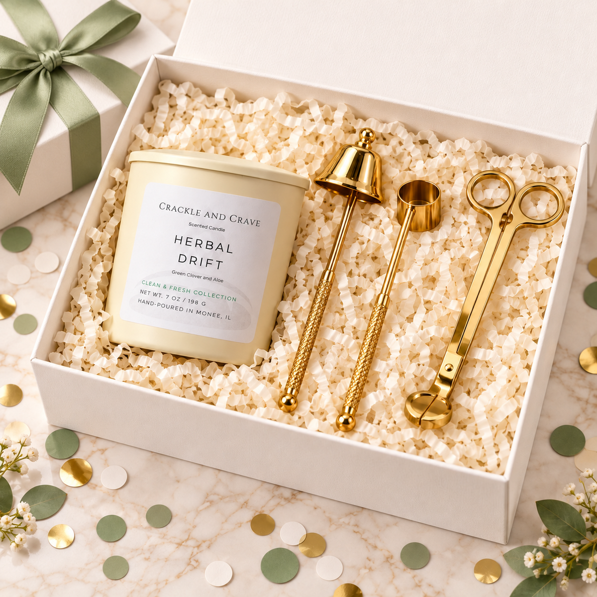 Herbal Drift Candle Care Gift Set