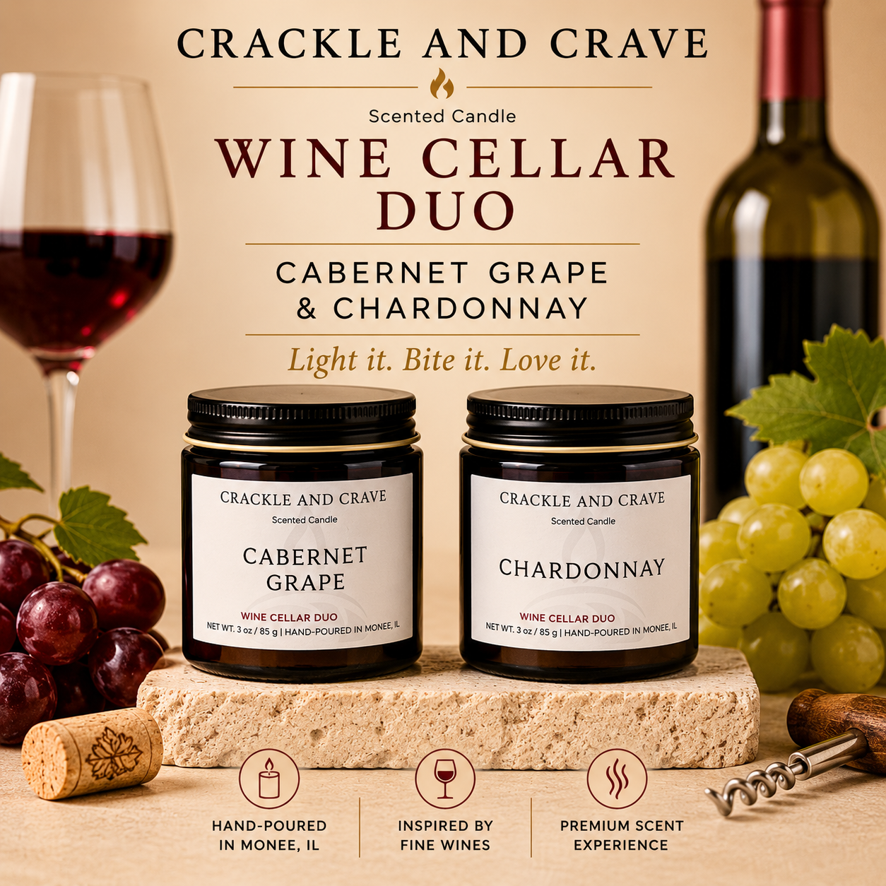 Wine Cellar Duo (Chardonnay + Cabernet Grape)